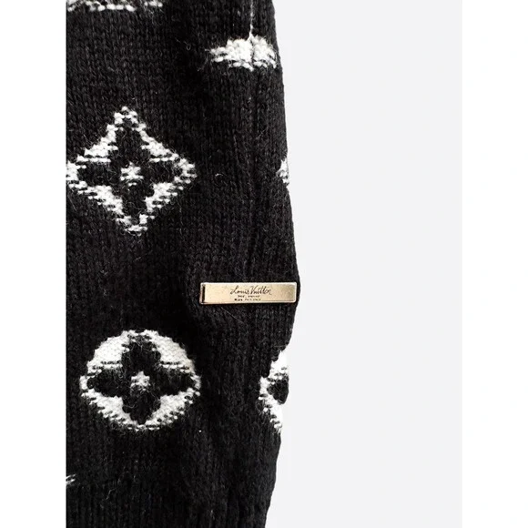 Louis Vuitton Black & White Gradient Monogram Sweater